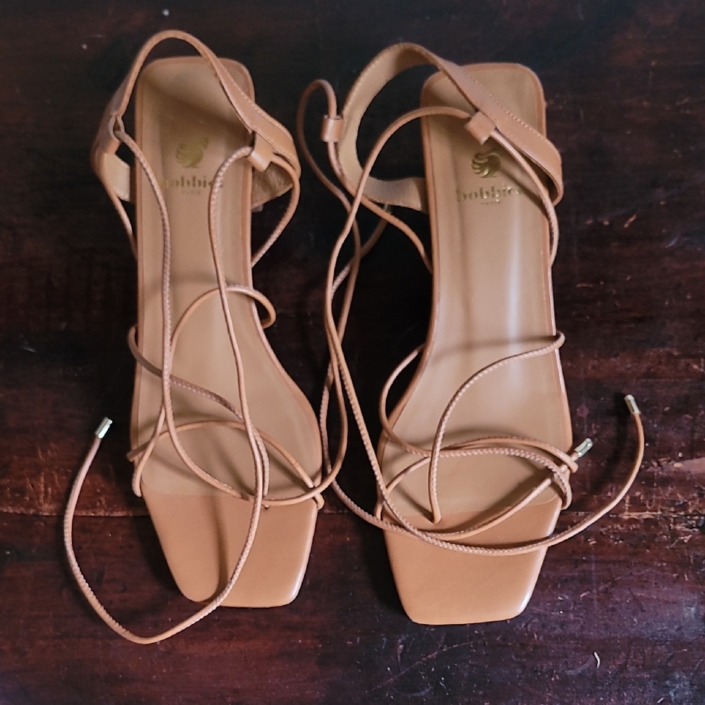 Bobbies Tan Strappy Sandals